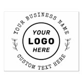 Rond land aangepaste tekst en bedrijfsnaam Logo Rubberstempel (Afrduk)