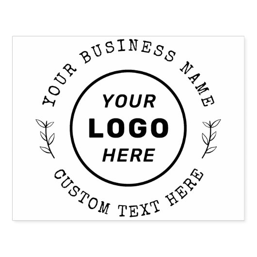 Rond land aangepaste tekst en bedrijfsnaam Logo Rubberstempel (Afrduk)