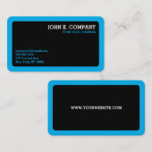 Rond licht blauw rand minimaal zwart  visitekaartje (Voorkant / Achterkant)