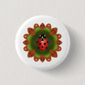 Rond lieveheersbeestje ronde button 3,2 cm (Voorkant)