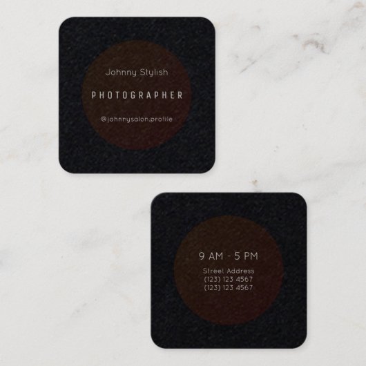 Rond lijst afdekplaatje elastisch opmaakmodel vierkante visitekaartje (Voorkant / Achterkant)