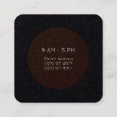 Rond lijst afdekplaatje elastisch opmaakmodel vierkante visitekaartje (Achterkant)