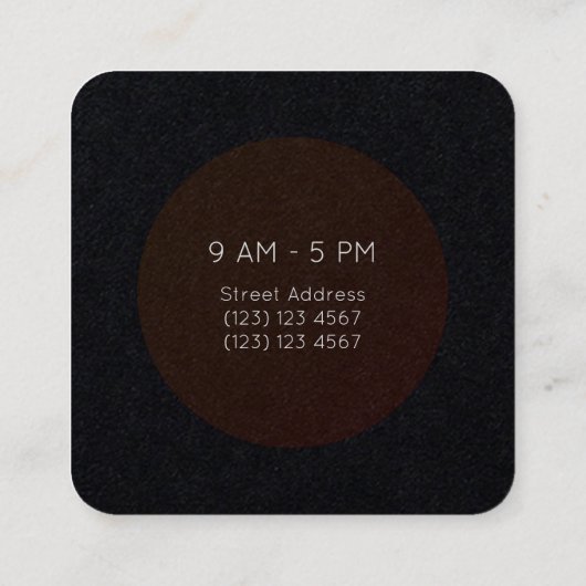 Rond lijst afdekplaatje elastisch opmaakmodel vierkante visitekaartje (Achterkant)