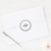 Rond Lijst Business Logo Branded Gepersonaliseerd Ronde Sticker (Envelop)