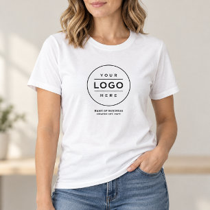 Rond Logo Bedrijfsnaam Locatie Personeel T-shirt