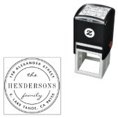 Rond logo familieleveradres  zelfinktende stempel (In situ)