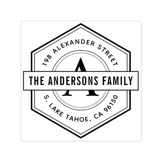 Rond logo familieleveradres  zelfinktende stempel (Design)