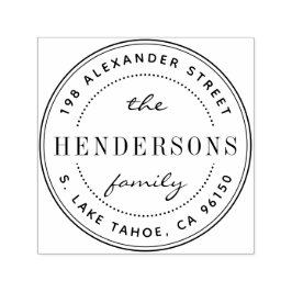 Rond logo familieleveradres  zelfinktende stempel