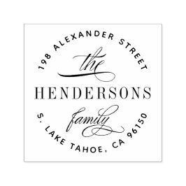 Rond logo familieleveradres  zelfinktende stempel