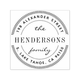 Rond logo familieleveradres  zelfinktende stempel