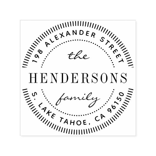 Rond logo familieleveradres  zelfinktende stempel (Design)