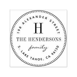 Rond logo familieleveradres  zelfinktende stempel