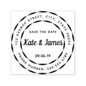 Rond logo naam retouradres sierlijk c  zelfinktende stempel (Design)