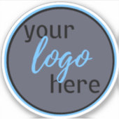 ROND LOGO SYMBOOL AANGEPASTE CIRCLE CONTOUR ETIKET STICKER (Voorkant)