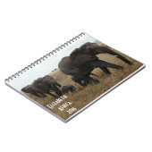 Rond lopen van een herd van olifanten notitieboek (Linkerzijde)