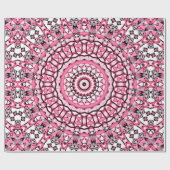 Rond mandala patroon in glazen vitrage mosai cadeaupapier (Vlak)