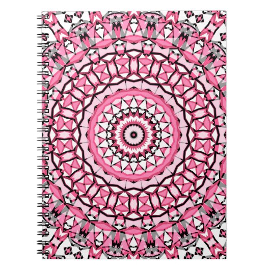 Rond mandala patroon in glazen vitrage mosai notitieboek (Voorkant)