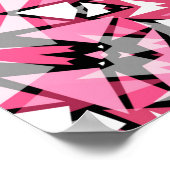 Rond mandala patroon in glazen vitrage mosai poster (Hoek)