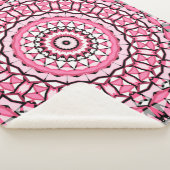 Rond mandala patroon in glazen vitrage mosai sherpa deken (3/4)