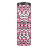 Rond mandala patroon in glazen vitrage mosai thermosbeker (Achterkant)