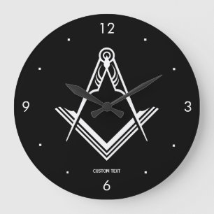 Rond-Masonische wandklokken   Unieke Freemason Gif