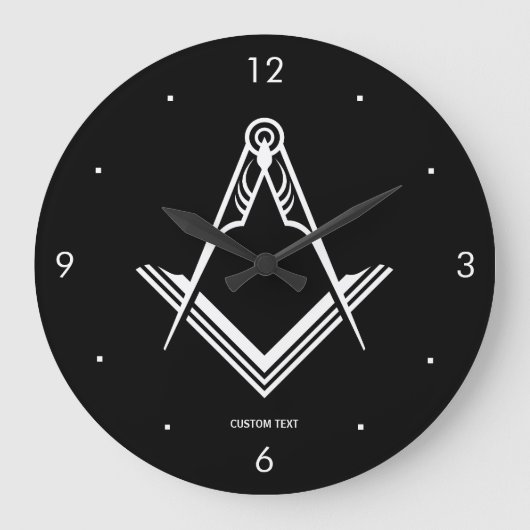 Rond-Masonische wandklokken | Unieke Freemason Gif (Voorkant)