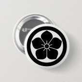 Rond met platycodon ronde button 5,7 cm (Voorkant /achterkant)