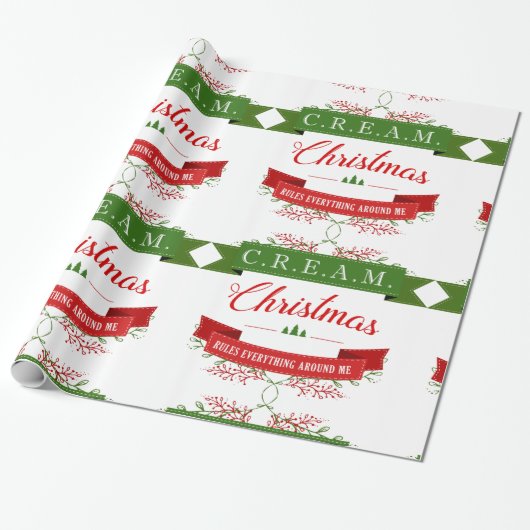 Rond mij is het kerstcadeautje om me heen. cadeaupapier (Uitgerold)