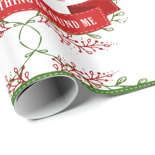 Rond mij is het kerstcadeautje om me heen. cadeaupapier (Rol Hoek)