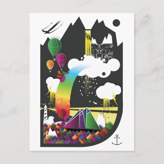 Rond mijn dromen zeilen briefkaart (Voorkant)