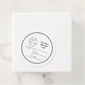 Rond minimaal wit met logo hang label label (In situ)