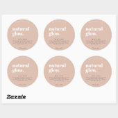 Rond modern Cosmetisch flesetiket Ronde Sticker (Vel)