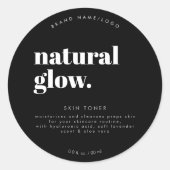 Rond modern Cosmetisch flesetiket Ronde Sticker (Voorkant)