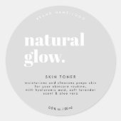 Rond modern Cosmetisch flesetiket Ronde Sticker (Voorkant)