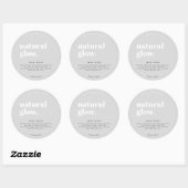 Rond modern Cosmetisch flesetiket Ronde Sticker (Vel)