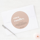 Rond modern kaarsenetiket ronde sticker (Envelop)