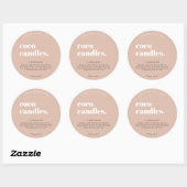 Rond modern kaarsenetiket ronde sticker (Vel)