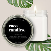 Rond modern kaarsenetiket ronde sticker