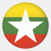 Rond Myanmar Ronde Sticker (Voorkant)