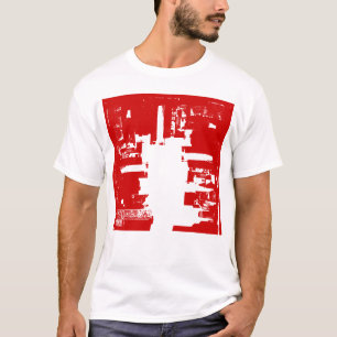 Rond Ondersteboven Stadscentrum Abstractie T-shirt