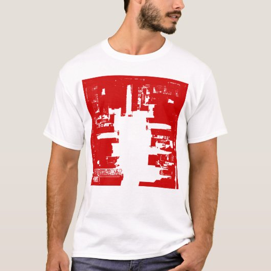 Rond Ondersteboven Stadscentrum Abstractie T-shirt (Voorkant)