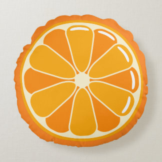 Rond Oranje slice-Pillow Kussen