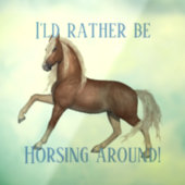 Rond paardrijden (Lichte achtergrond) Raamsticker (Vel 3)