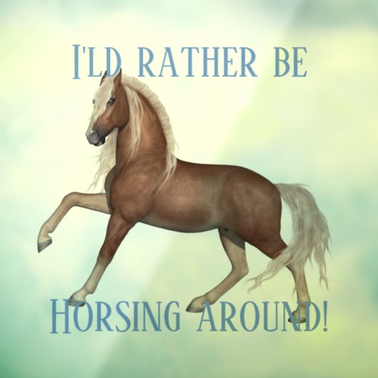 Rond paardrijden (Lichte achtergrond) Raamsticker (Vel 3)