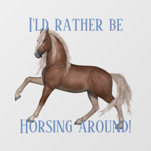 Rond paardrijden (Lichte achtergrond) Raamsticker (Vel)
