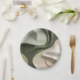 Rond papier bord in stijlvolle graphics