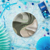 Rond papier bord in stijlvolle graphics (Feest)