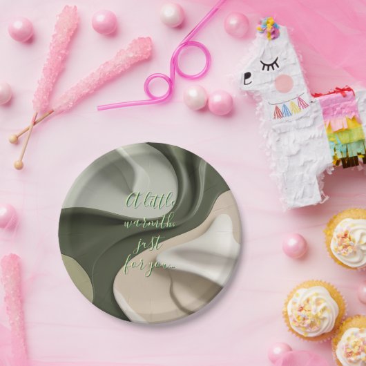 Rond papier bord in stijlvolle graphics (Feest)