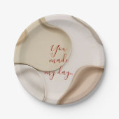 Rond papier bord in stijlvolle graphics (Voorkant)