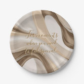 Rond papier bord in stijlvolle graphics (Voorkant)